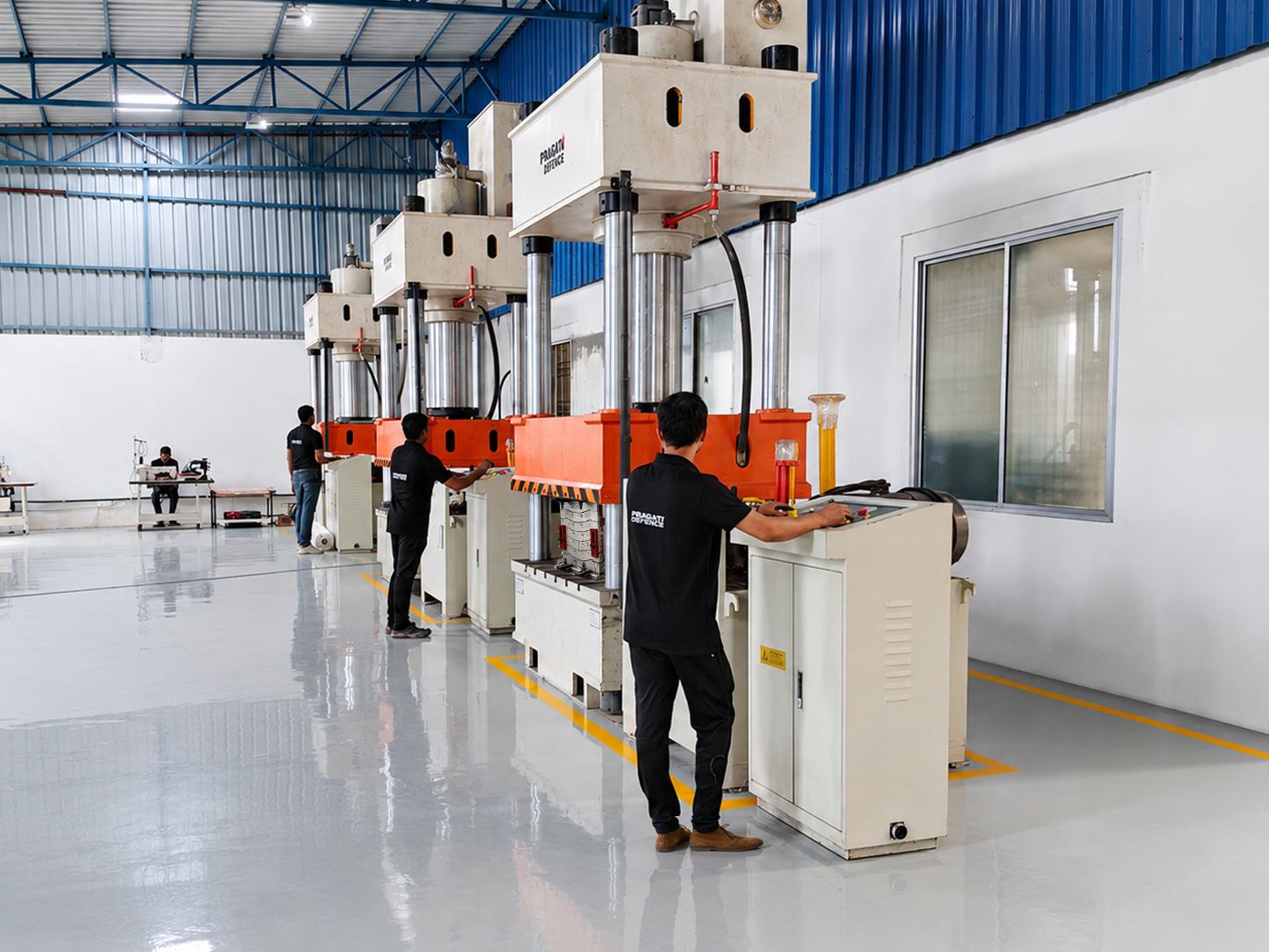 Hydraulic press line — 415T presses